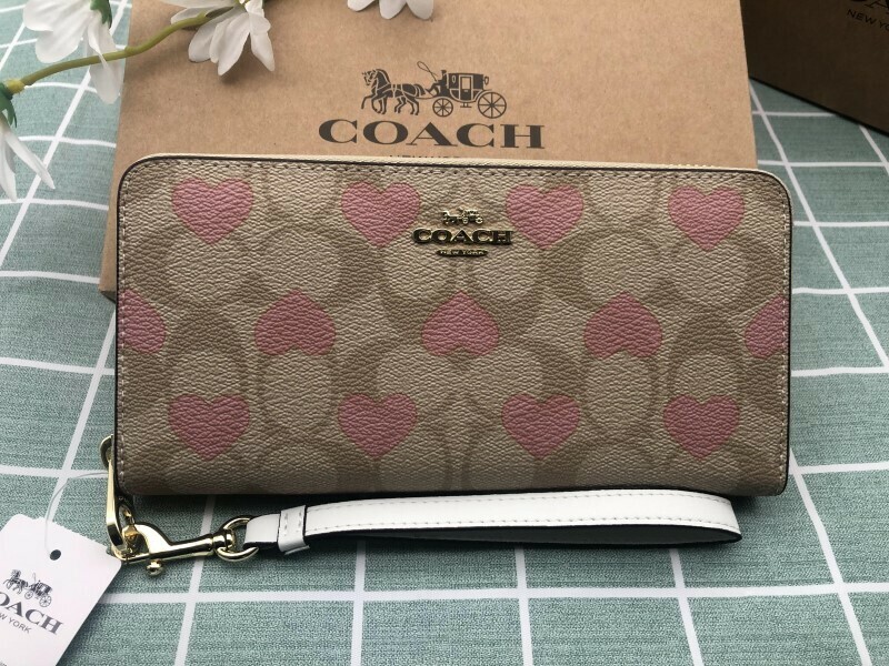 COACH 長財布 コーチ 財布 プレゼント レディース ブランド 小銭入れあり 新品 未使用 ラウンドファスナー レザー ウォレット ロゴ A340