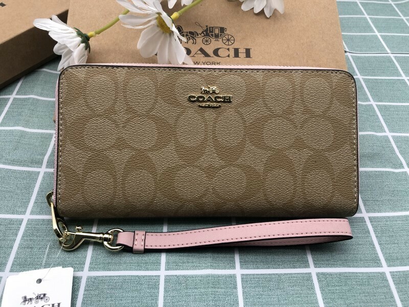 コーチ COACH 財布 長財布 レディース プレゼント ストラップ付き シグネチャー レディース 贈り物 ウォレット 新品 未使用 ブランド A076