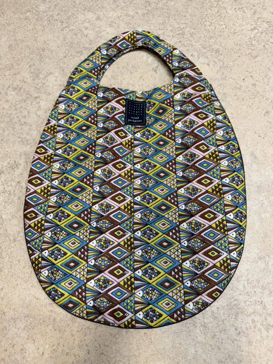 S028 【mina perhonen】 ミナペルホネン egg bag エッグバッグ pesce ペシェ ss9989 中古