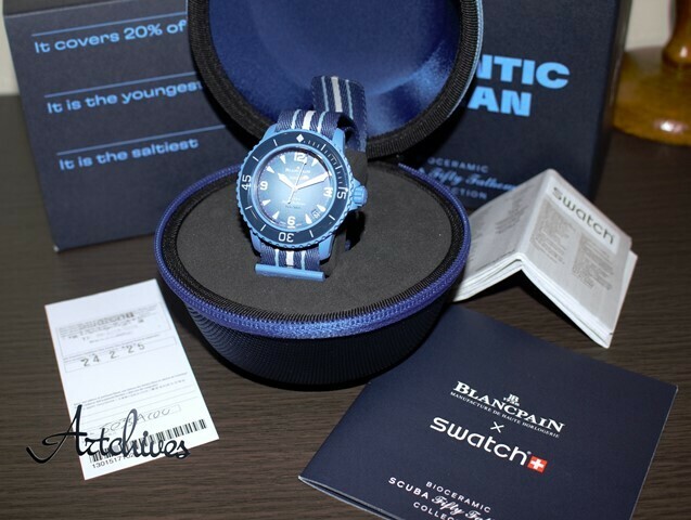 ☆時計☆BLANCPAIN (ブランパン)☆SO35A100☆スウォッチ BL文字盤 自動巻き 腕時計☆稼動品『VRW-263』