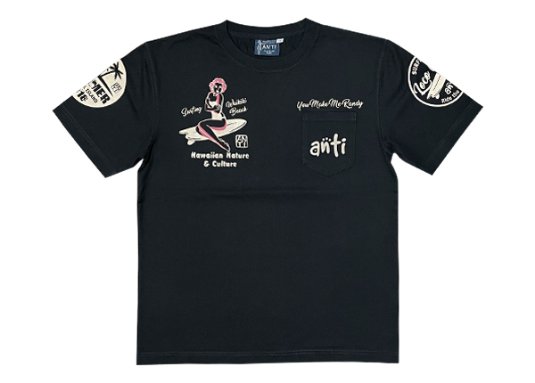 ANTI　半袖Tシャツ 　BLACK　40サイズ　試作品　ちょっと難あり　ATT-154