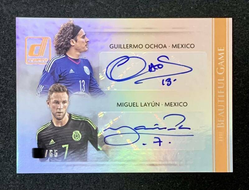 PANINI 2015 DONRUSS SOCCER オチョア ラユン グアルダード ペラルタ メキシコ代表 クワッド直筆サインカード QUAD AUTO