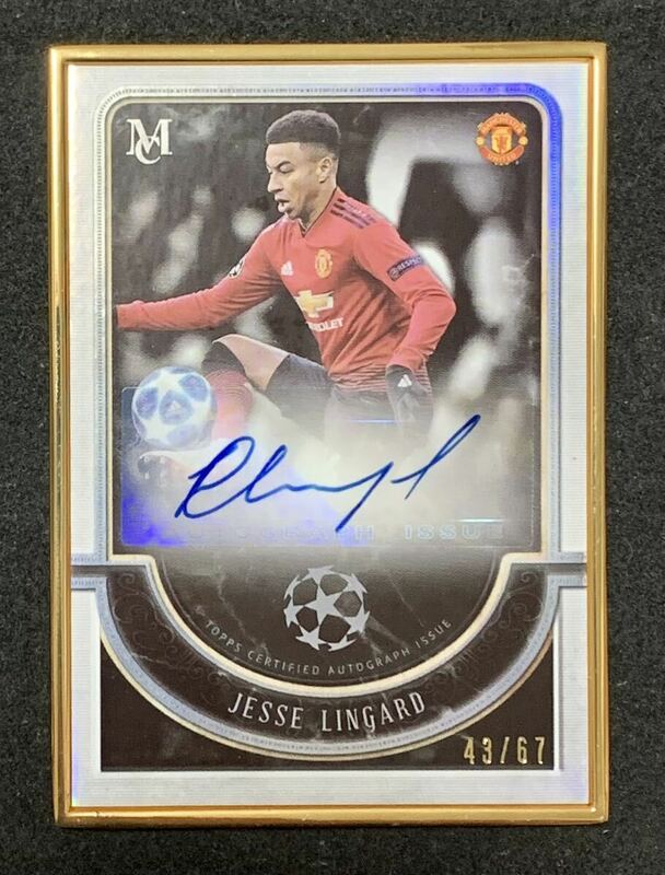 TOPPS 2019 MUSEUM COLLECTION JESSE LINGARD ジェシー リンガード マンチェスターU イングランド代表 67枚限定 フレーム直筆サインカード