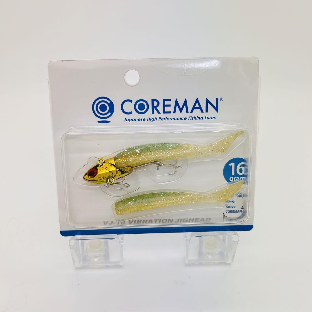 新品 COREMAN コアマン VIBRATION JIGHEAD バイブレーションジグヘッド VJ VJ16 VJ-16 GH ゴールドヘッド シャローイワシ #046