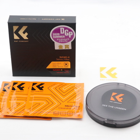 K&F Concept 55mm 可変NDフィルター ND2-ND32 TRUE COLOR