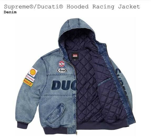 Supreme Ducati Hooded Racing Jacket 　L　新品未使用　デニム　Denim　ドゥカティ