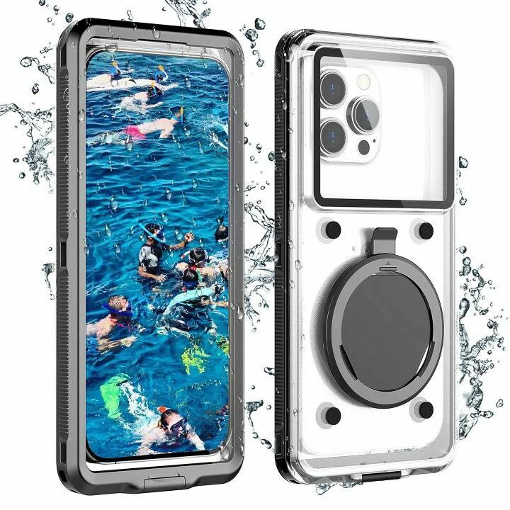 防水携帯ケース 対応iPhone/Android 用, ユニバーサル水中タッチスクリーン防水電話ケースセルフチェック防水機能付き