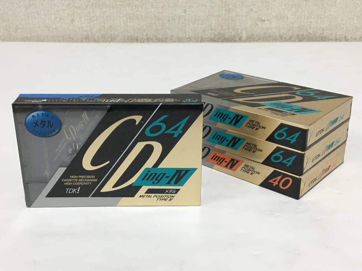 ●○ク988 未開封 カセットテープ TDK METAL POSITION メタル CDing-Ⅳ/64 他 4本セット○●