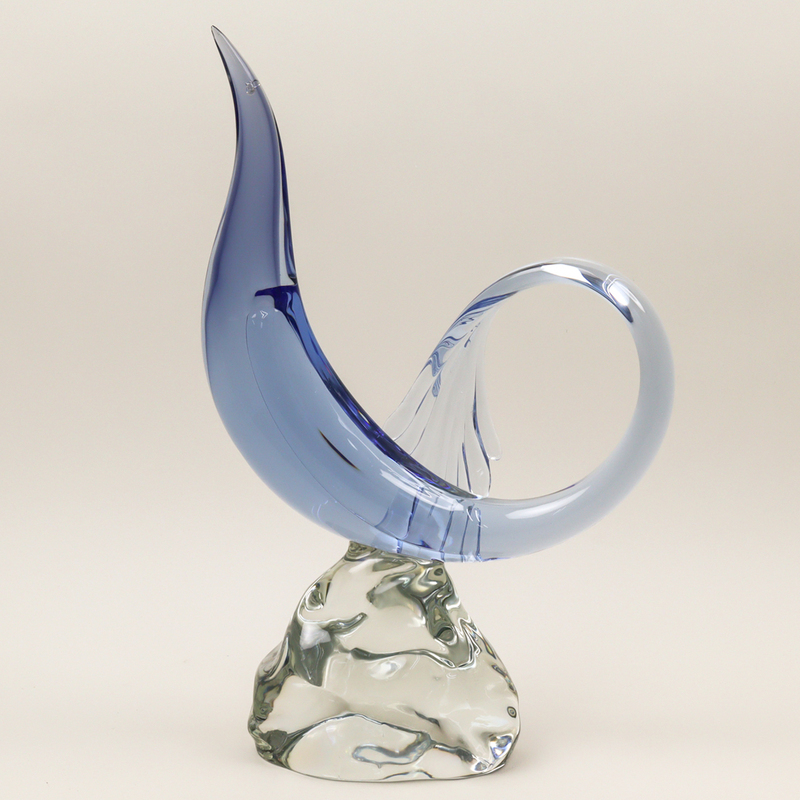 NRhd ベネチアンガラス Murano Glass ムラノ 鳥彫刻 42cm 4.4kg 置物