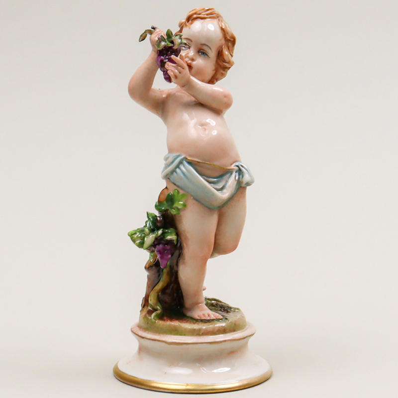 nQqp カポディモンティ Capodimonte リチャードノリ イタリア 天使 キューピット フィギュリン 置物