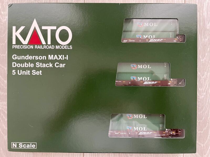 KATO★外国形モデル【新品未開封】106-6153. MAXI-I ダブルスタックコンテナ貨車 BNSF No.238782 (5両セット)