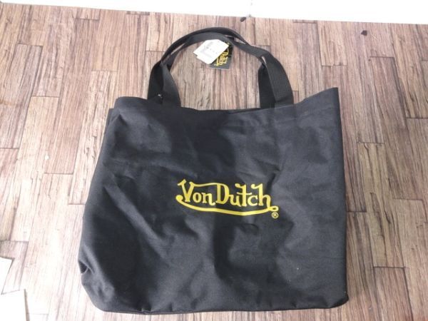S244【 バッグ 】 VonDutch　手提げ カバン　タグ付き　旅行 バッグ トートバッグ　44×19、マチ19cm　