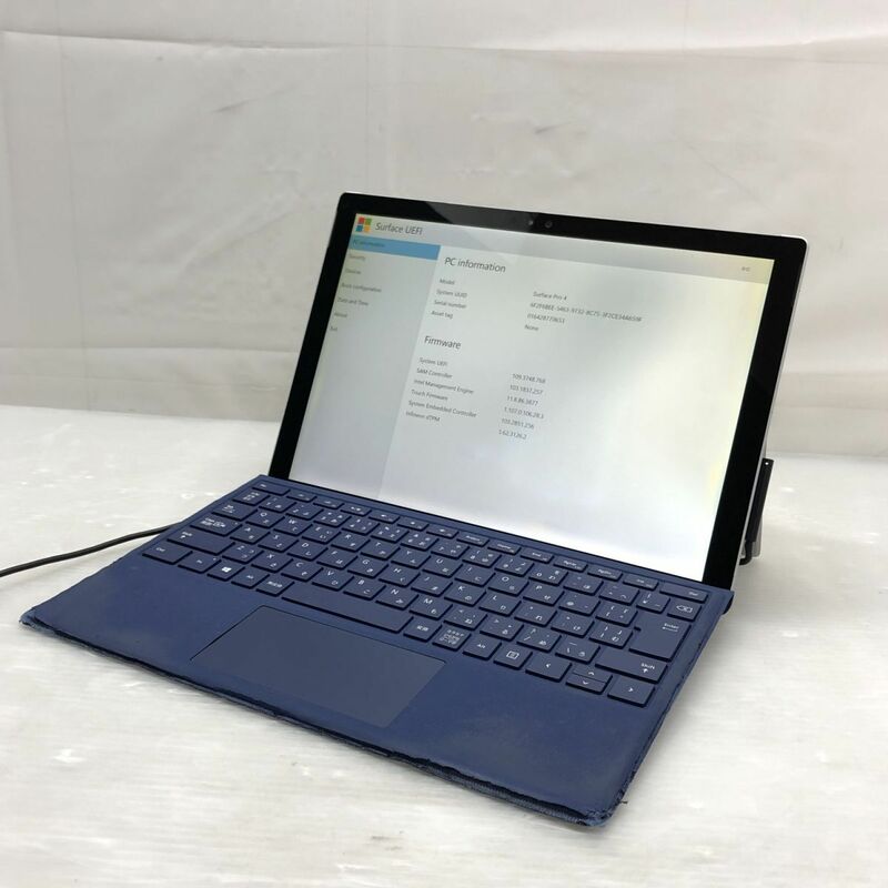 1円 【ジャンク】 Microsoft Surface Pro 4 1724 Core i5-6300U メモリ4GB NVMe 128GB 12インチ T013685【訳アリ】