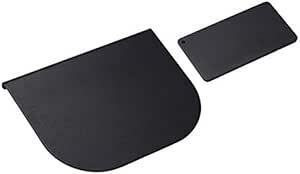 ZepSon モニターアーム補強プレート 取付部硬さ強化対策 デスク保護 傷防止 滑り止めシート付き (黒色