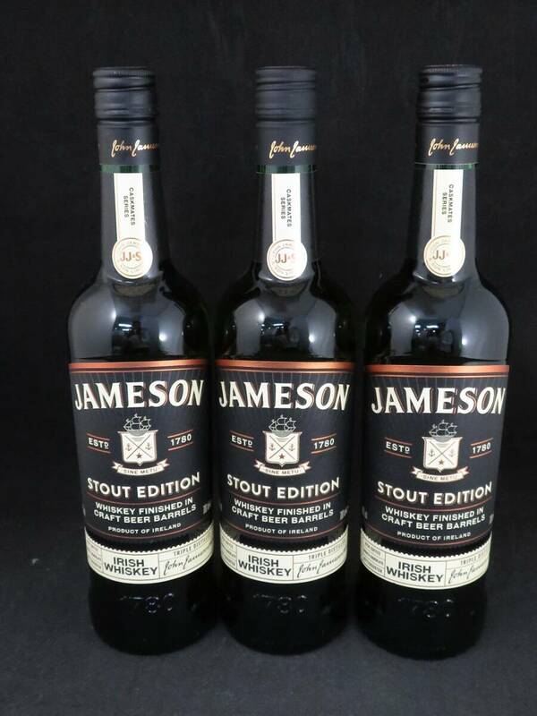 1円～　未開栓　JAMESON STOUT EDITION ウイスキー　700ｍｌ 　3本セット