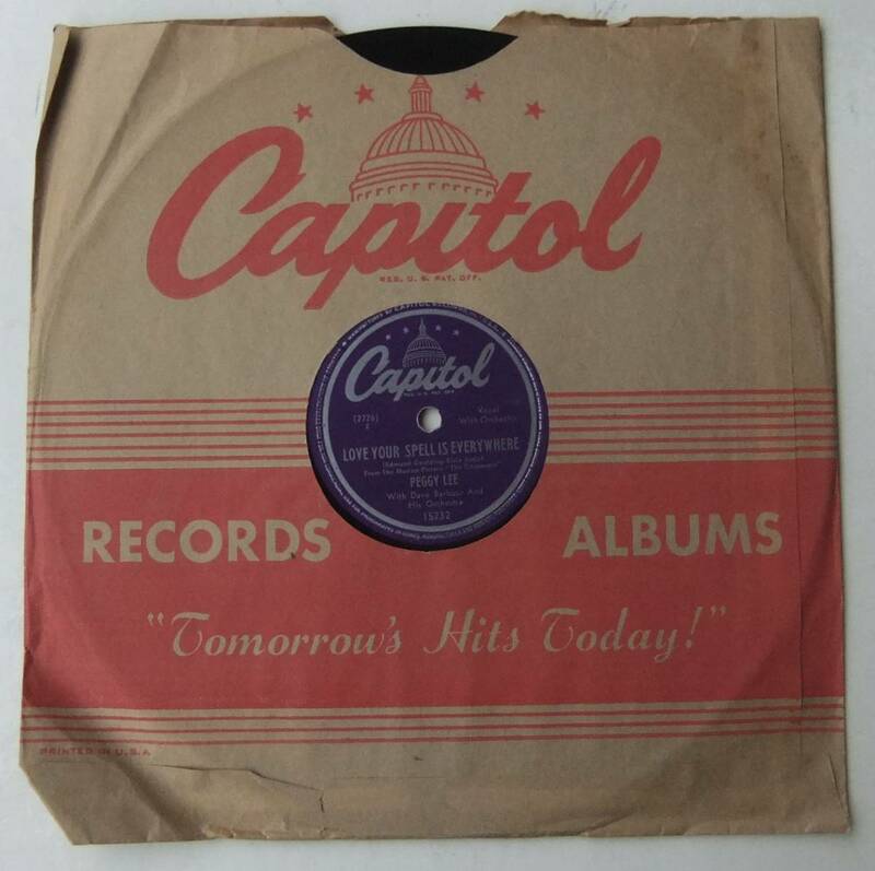 ◆ PEGGY LEE ◆ So Dear To My Heart / Love Your Spellis Everywhere ◆ Capitol 15232 (78rpm SP) ◆