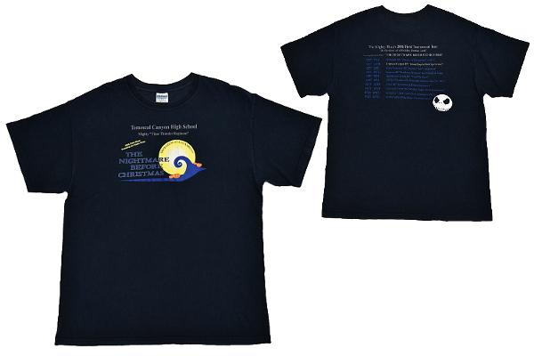 S-7224★送料無料★The Nightmare Before Christmas ナイトメアー ビフォア クリスマス Temescal Canyon High School★半袖Ｔシャツ L