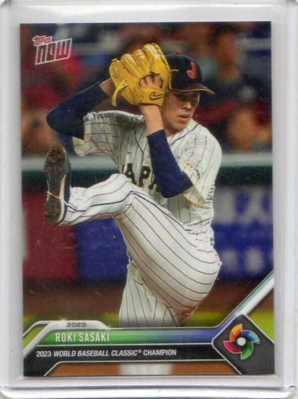 ●佐々木 朗希　カード　Vol.1　2023TOPPS NOW WORLD BASEBALL CLASSIC CHAMPIONS #WBCJPN-9　限定　WBC日本代表　千葉ロッテマリーンズ