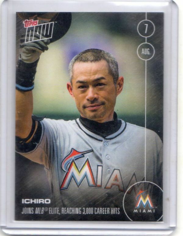 ●イチロー　カード　Vol.2539　2016TOPPS NOW #327-A　限定　MLB通算3000安打　2016年8月7日　マイアミ・マーリンズ