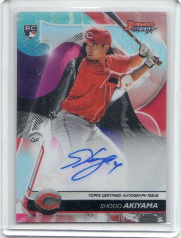 ■秋山翔吾　カード　Vol.27　2020BOWMAN'S BEST OF AUTOGRAPH REFRACTOR #B20-SA　公式直筆サイン　ルーキー　シンシナティ・レッズ