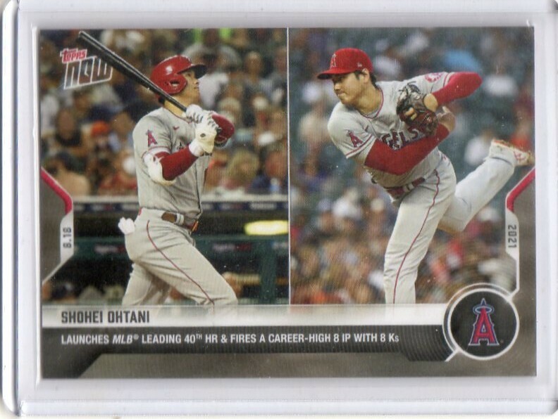 ●大谷翔平　カード　Vol.321　2021TOPPS NOW #677　限定　2021/8/18　40号本塁打 & 8回8奪三振　ロサンゼルス・エンゼルス