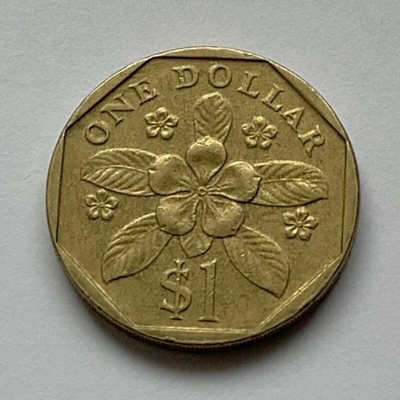 【希少品セール】シンガポール 1ドル硬貨 1995年 1枚