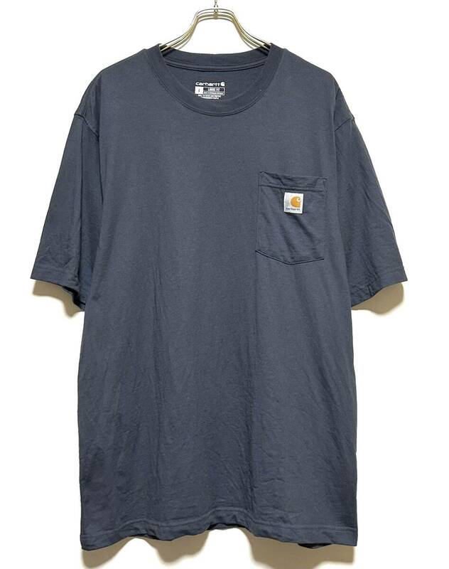 Carhartt Loose Fit Pocket Tee（L）ブルーグレー カーハート ルーズ ワイド フィット ヘビーウェイト 半袖 ポケット Tシャツ ポケT