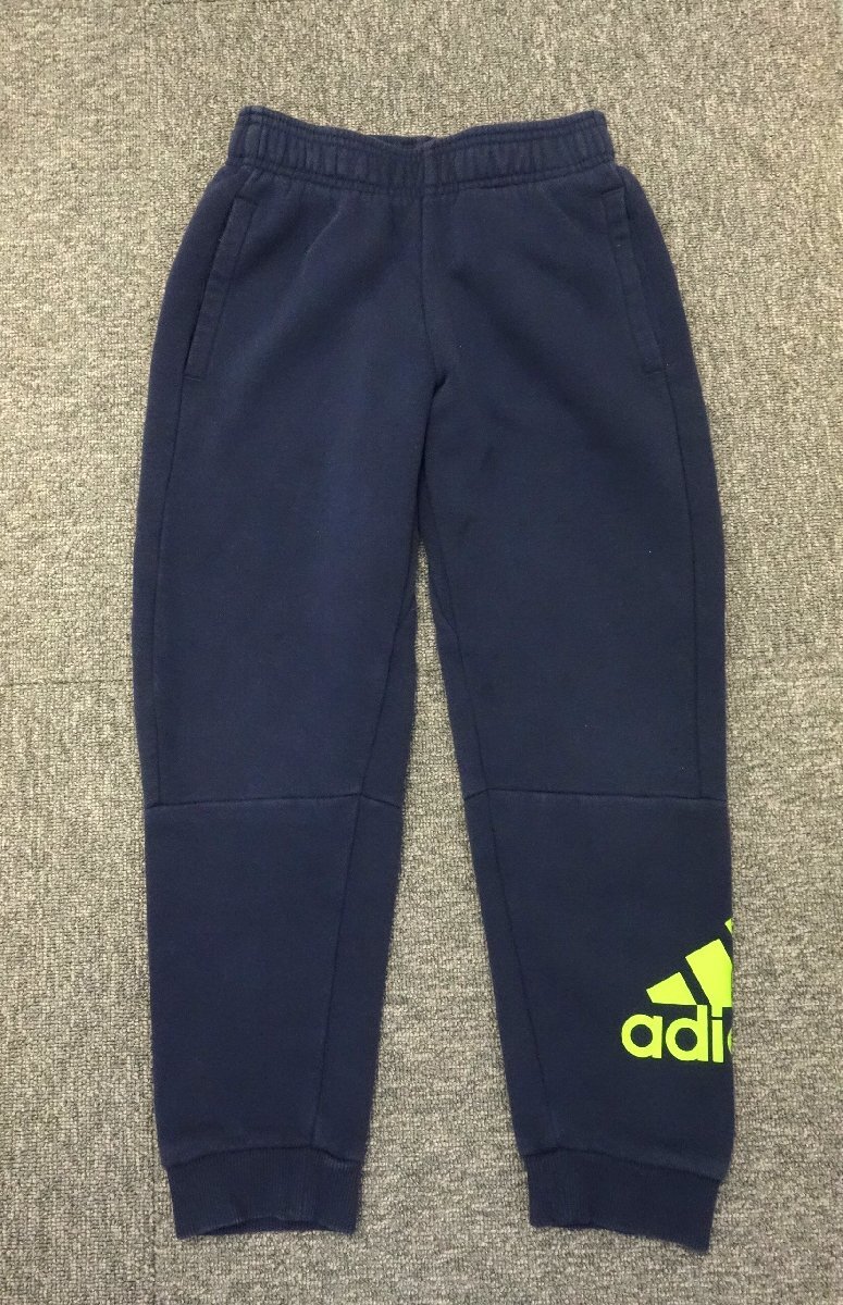 子供服 男の子 adidas アディダス スウェット パンツ 裏起毛 130サイズ 紺 ネイビー