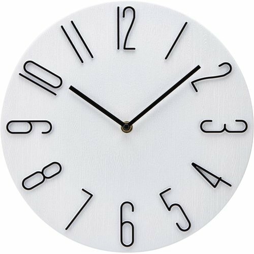 新品 掛け時計 シンプル ホワイト 夜間秒針停止 30cm 見やすい 壁掛 壁掛け時計 おしゃれ 北欧 静音 電波 370