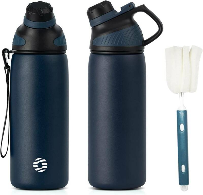 FJbottle 水筒 600ml 真空断熱 マグボトル 保温 保冷 洗いやすい すいとう 広口 ステンレスボトル 魔法瓶 洗浄用