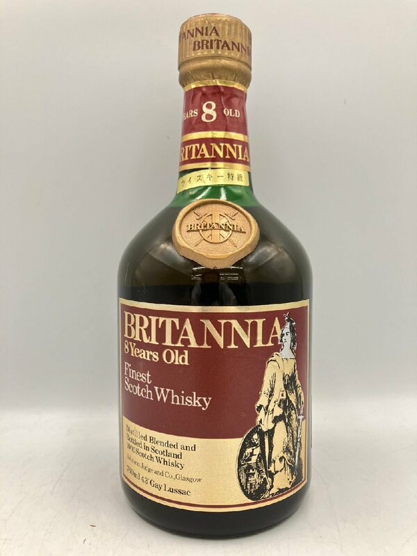 【同梱不可】BRITANNIA ブリタニア 8年 ウイスキー特級 760ml 43% 未開栓 古酒 Z063248