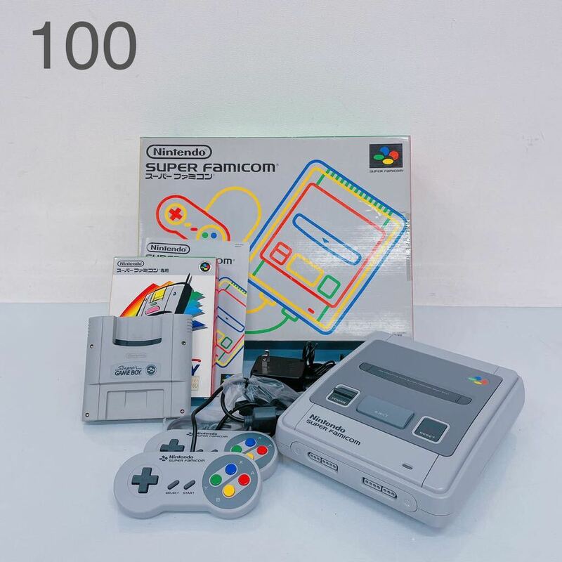 6D075【新品】Nintendo 任天堂 ニンテンドー スーパー ファミコン SHVC-JPN 取説付 GAMEBOY付 SHVC-SGB 元箱付 通電確認済