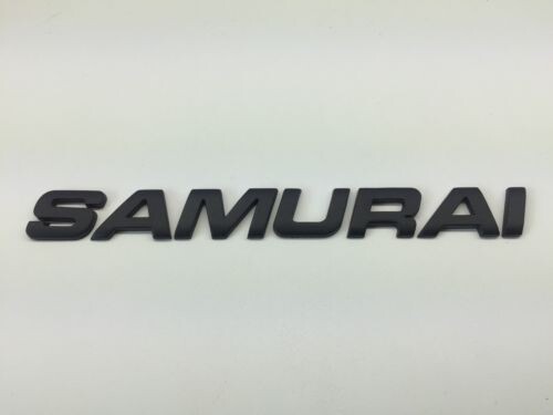 ◆高品質 輸入◆サムライ SAMURI◆3Dエンブレム/ジムニ Jimnyにステッカー黒マットブラック 大1枚価格/JB64W/JB74W,SJ413,SJ30,JA71,JA11に