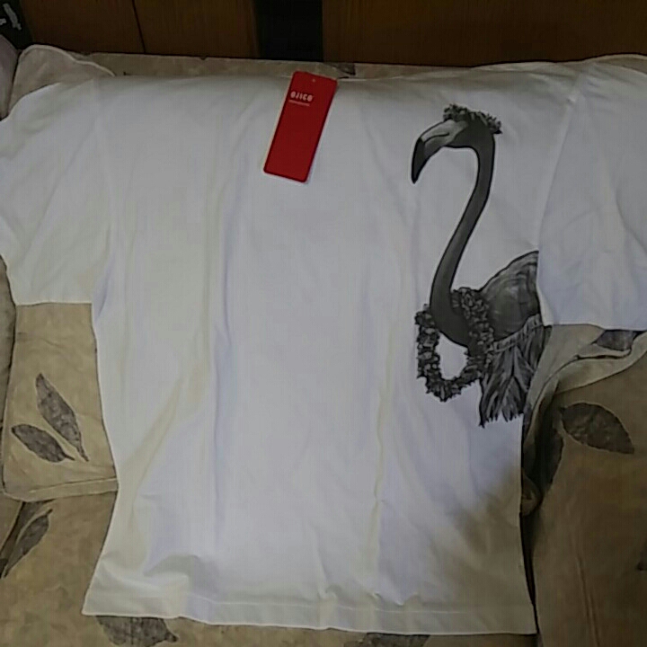 【M】オジコ●Tシャツ●ojico●フラミンゴ柄●Lサイズ