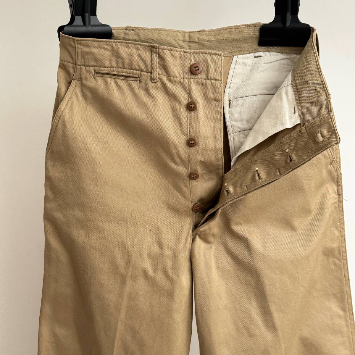 希少《 Dead Stock(1Wash) / M45 / W32 L33 》40s 50s デッド【 US ARMY 米軍実物 サイドダブル ミリタリー チノ パンツ ビンテージ 】