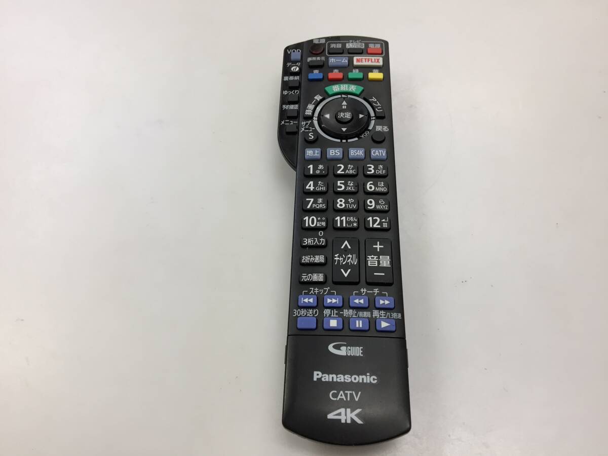 パナソニック テレビリモコン 4K CATV N2QAYB001257 中古品K432