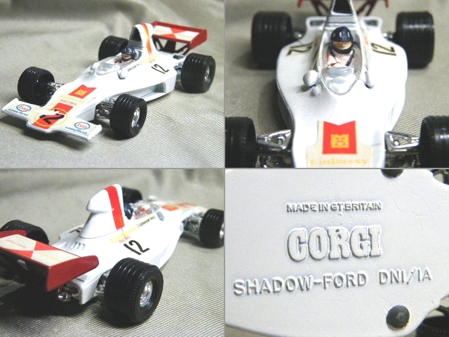 x品名x レトロ F1レーシングカー系ミニカー CORGI コーギー SHADOW-FORD DN1 1A イギリス製♪グラハムヒル Graham Hills Embassy Racing