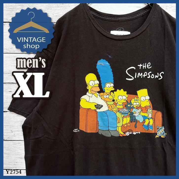 【The Simpsons】古着アメリカTシャツ半袖メンズXLブラック