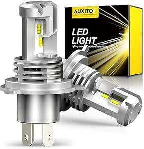 AUXITO H4 Hi/Lo LEDヘッドライト 車用 新基準車検対応 ZES LEDチップ搭載 3倍明るさUP ほぼ純正ハロゲ