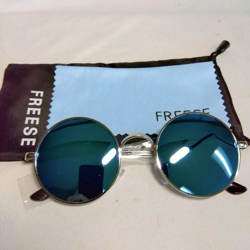 [FREESE] 丸サングラス ラウンド サングラス クラシック ファッションメガネ UVカット おしゃれ メンズ