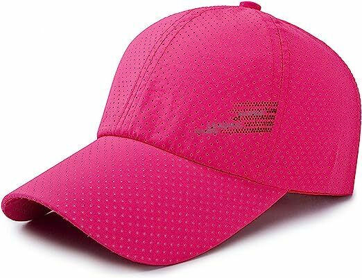 メッシュキャップ 男女兼用 速乾 軽薄 野球帽 紫外線対策スポーツ帽子　キャップ　ピンク
