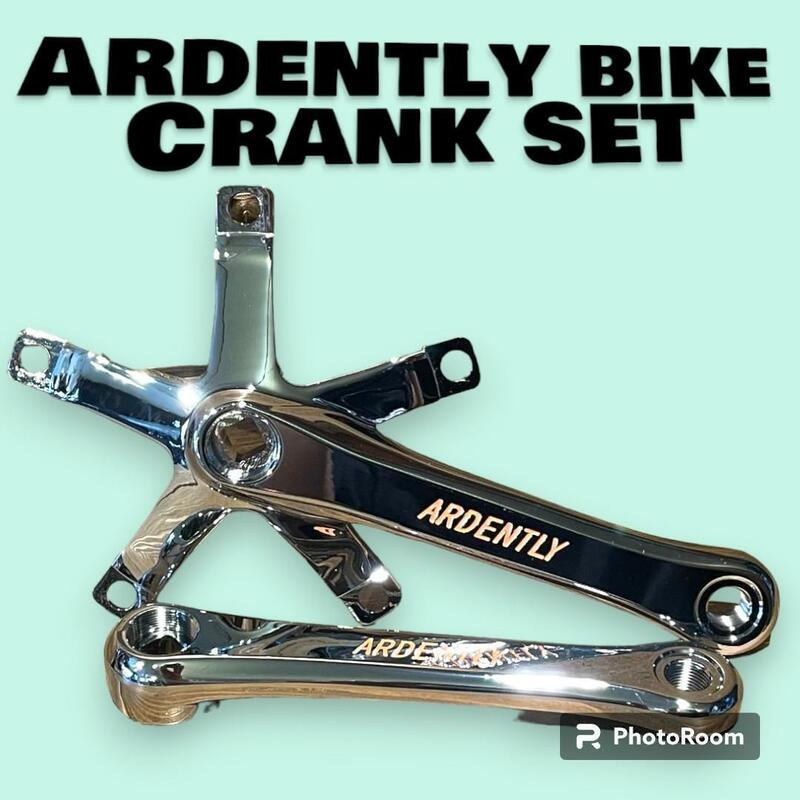 ardently bike ピスト用クランクセット ポリッシュ 165㎜ 144PCD クロモリピスト、アルミピストにもおすすめです！
