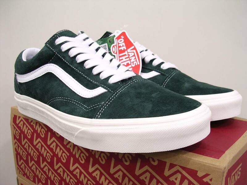 新品 VANS OLD SKOOL 緑スエード US10.5 28.5cm 完売サイズ #VN0A5JMI94T バンズ オールドスクール PIG SUEDE JUNGLE GREEN