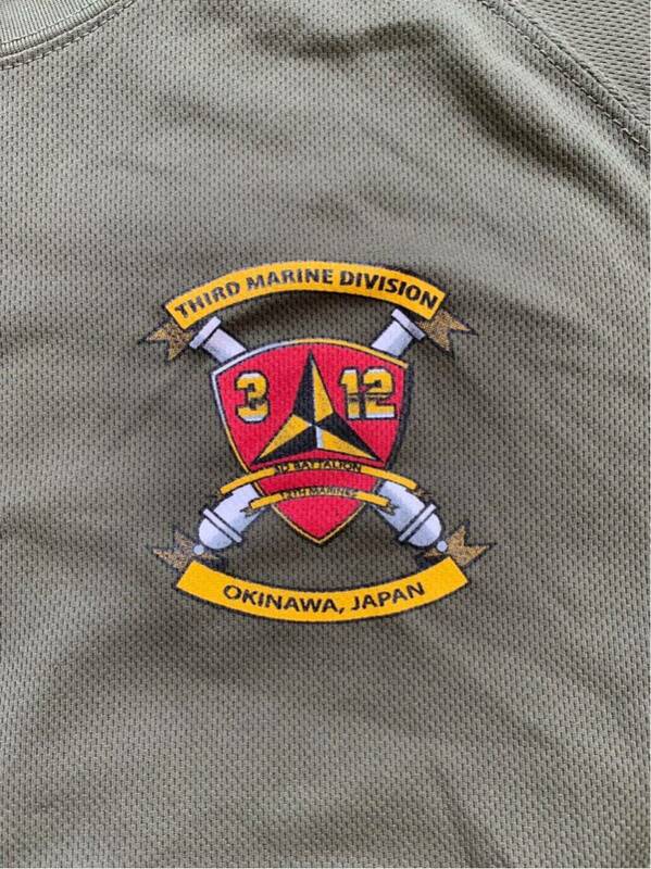 米軍 海兵隊 放出品 Tシャツ 3ed BATTALIONS 12th marines CORPORAL OF MARINES OKINAWA 沖縄 速乾 QUICK DAY DRY 美品 T
