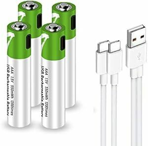 SMARTOOOLS単4形USB充電式リチウム電池1.5V定出力750mWhAAAセル（USB Cケーブル付き）1H急速充電電
