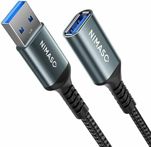 2本入り NIMASO USB 延長ケーブル USB3.0規格 0.5m (タイプAオス - タイプAメス) USB 延長 コード