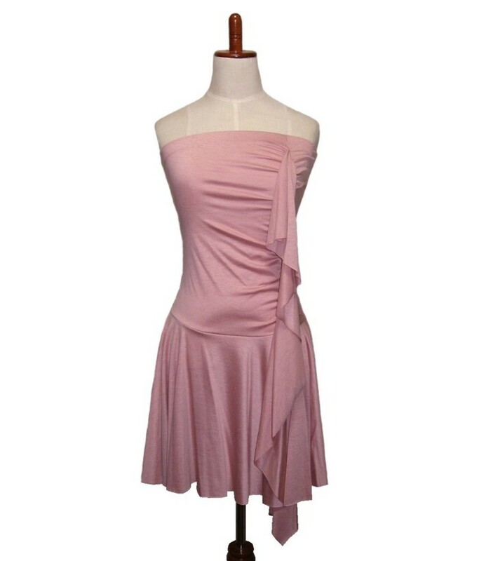 新品 VAROSH バロッシュ ベアトップワンピース ドレス ピンク Sサイズ