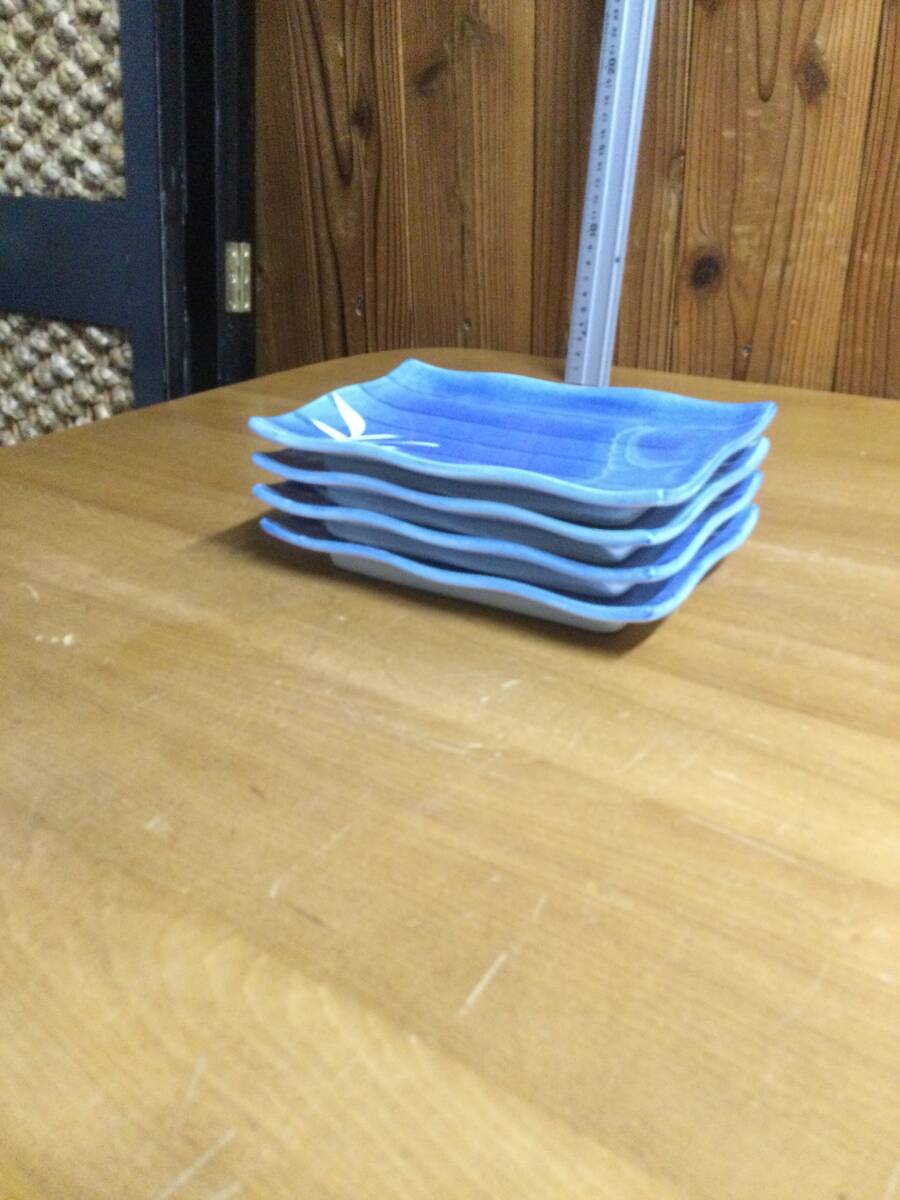 角皿　魚皿　刺身皿　4枚　目山？　古物保管品