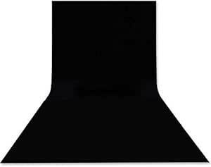 Hemmotop 暗幕 黒布 背景 3m x 3.6m 撮影布 黒 無反射 と反射面があり 撮影 背景 大判 ポリエステル 袋縫い