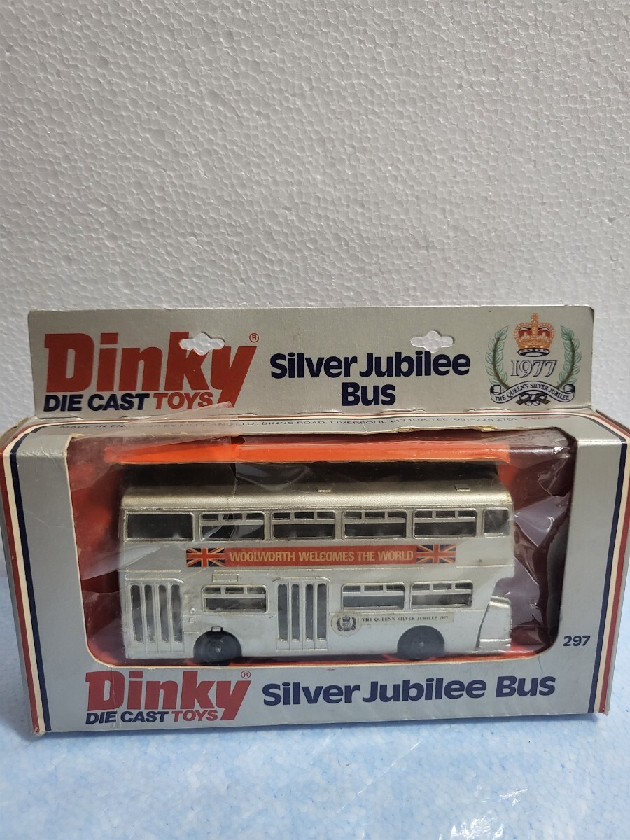 絶版ミニカー 昭和ミニカー 英 Dinky Toys #297 silverjubileeBus ディンキー MADE IN ENGLAND 1977 THE QUEENS SILVER JUBILEE 2階建バス